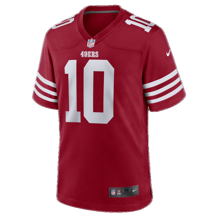 Męska koszulka meczowa do futbolu amerykańskiego NFL San Francisco 49ers (Jimmy Garoppolo) - Czerwony