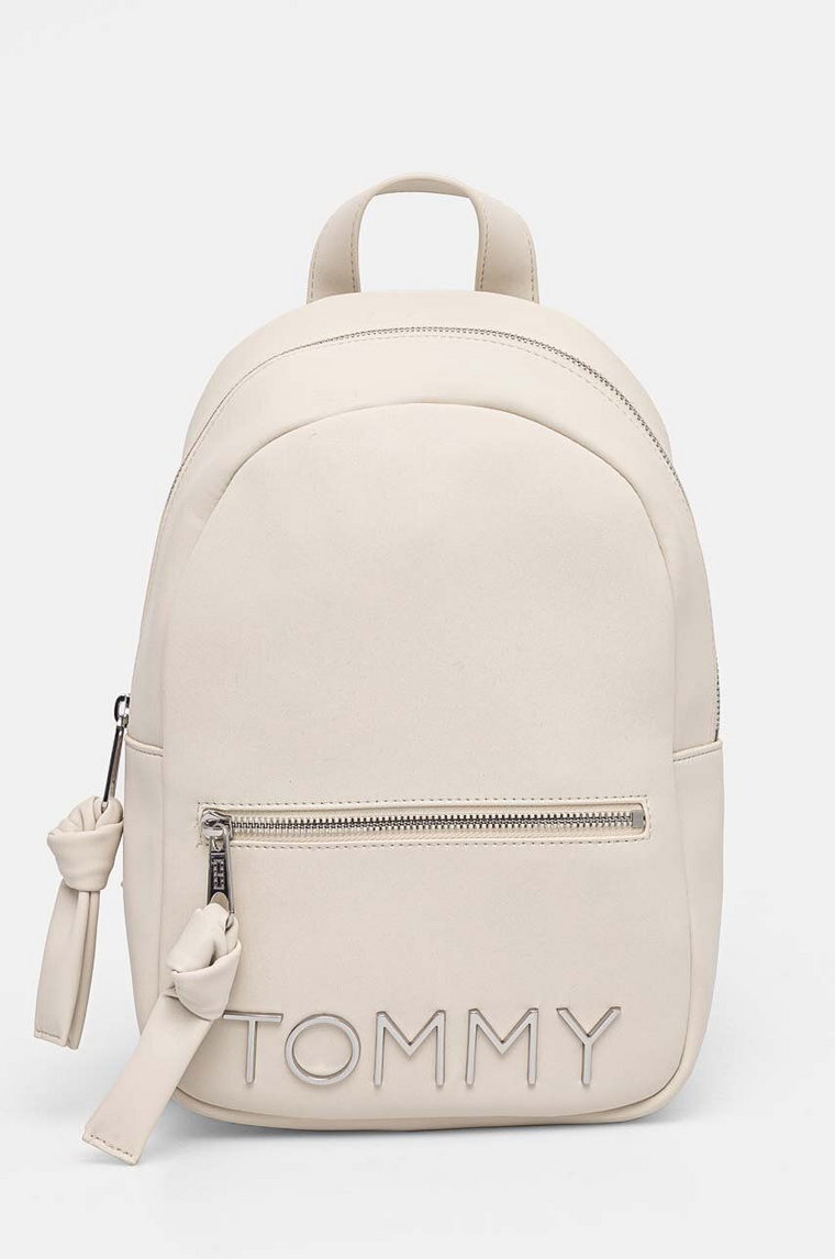 Tommy Jeans plecak damski kolor beżowy mały gładki AW0AW16261