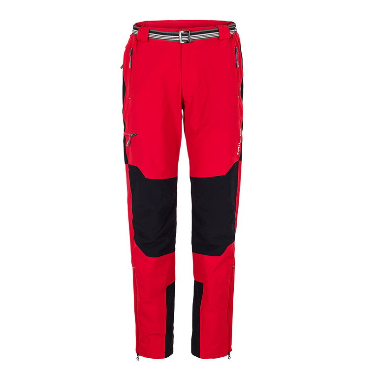 Męskie spodnie trekkingowe Milo Brenta tomato red/black - L