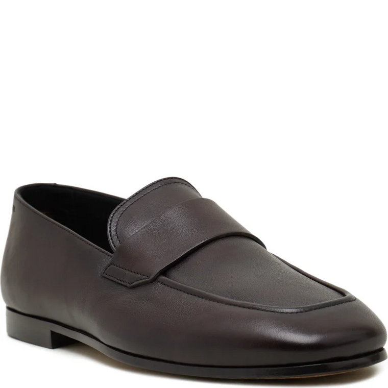 BOSS BLACK Skórzane loafersy Exor vply