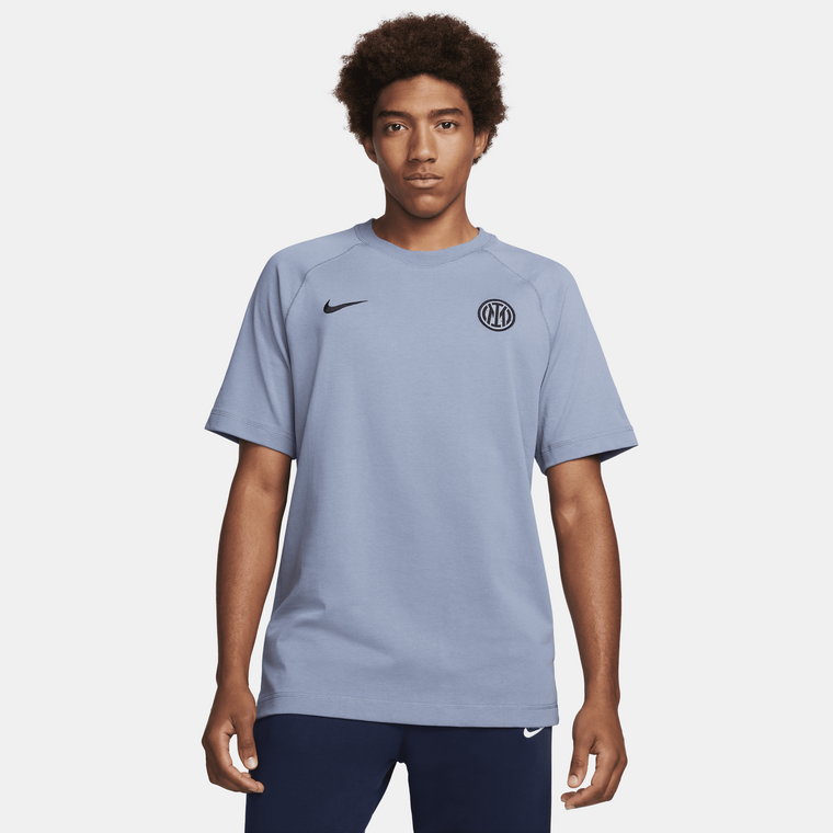 Męska koszulka piłkarska z krótkim rękawem Nike Inter Mediolan Travel (wersja trzecia) - Niebieski