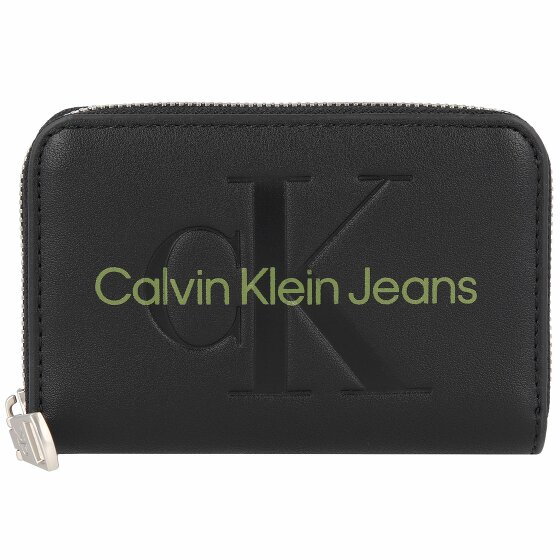 Calvin Klein Jeans Portfel rzeźbiony 11 cm black-dark juniper