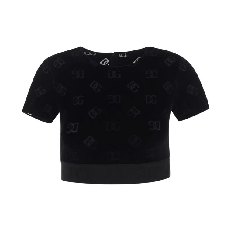 Flocked Cropped Top Dolce & Gabbana