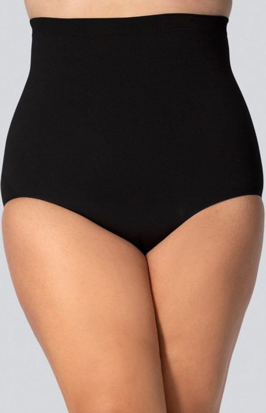 Wyszczuplające majtki z wysokim stanem czarne Smoothwear, Kolor czarny (onyx), Rozmiar 7/8, Mona Queen Size