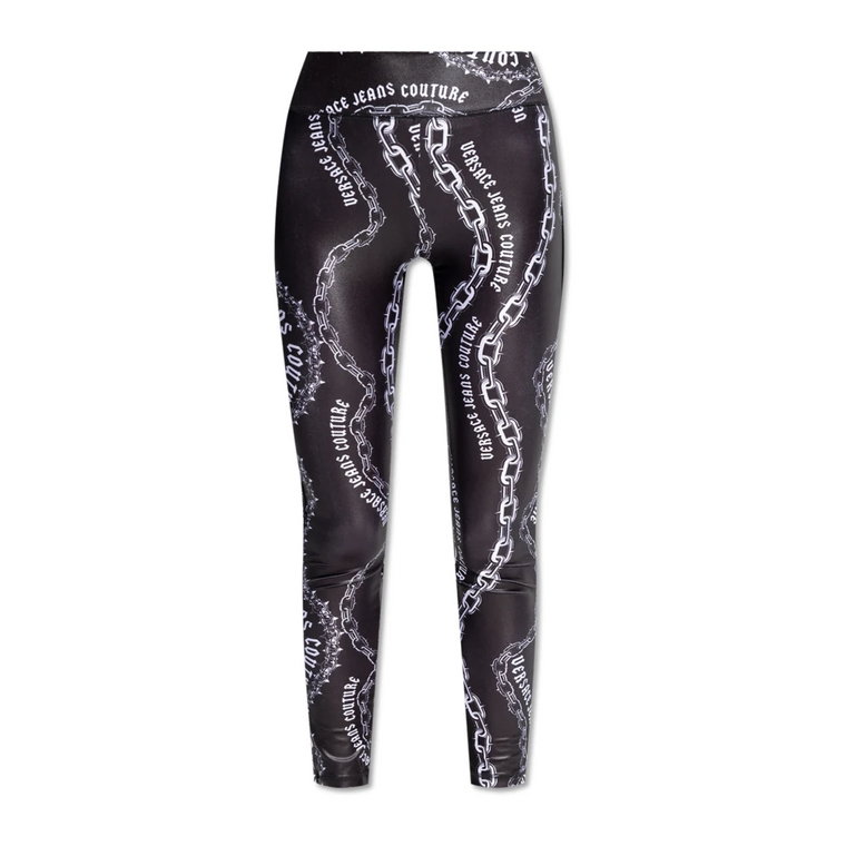 Wzorzyste legginsy Versace Jeans Couture