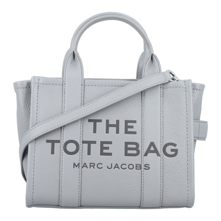 Szara Skórzana Mini Torebka Tote Marc Jacobs