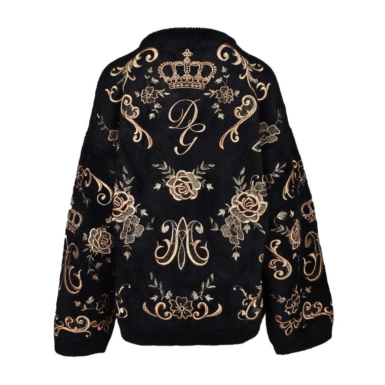 Czarno-Złoty Sweter - Kolekcja Dolce & Gabbana Dolce & Gabbana