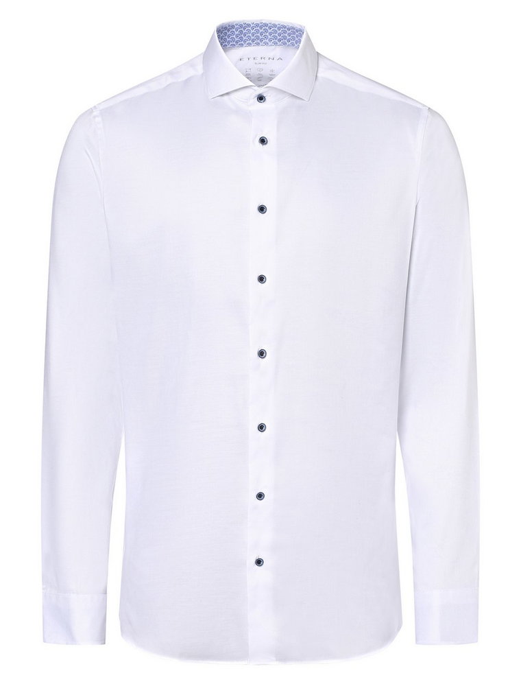 Eterna Slim Fit - Koszula męska łatwa w prasowaniu, biały