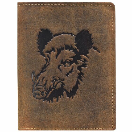 Greenburry Vintage Boar Wallet Leather 9,5 cm braun