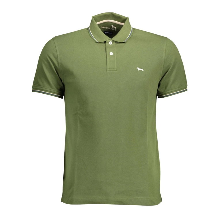 Bawełniana Koszulka Polo dla Mężczyzn - Zielony, Rozmiary 2XL i XL Harmont & Blaine