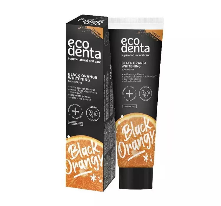 ECODENTA BLACK ORANGE WYBIELAJĄCA PASTA DO ZĘBÓW O SMAKU POMARAŃCZY 100ML