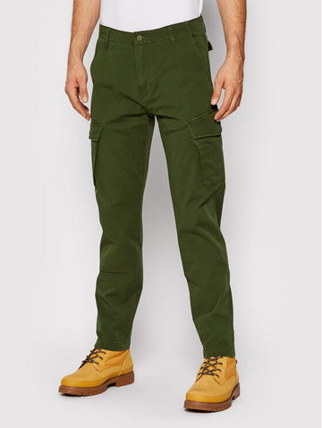 Spodnie materiałowe Cargos A2192-0002 Zielony Slim Fit