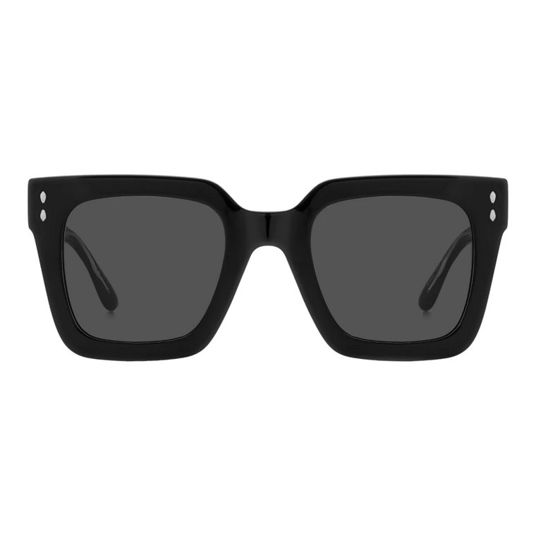 Odważne okulary przeciwsłoneczne w stylu Cat Eye z czarnego acetatu Isabel Marant