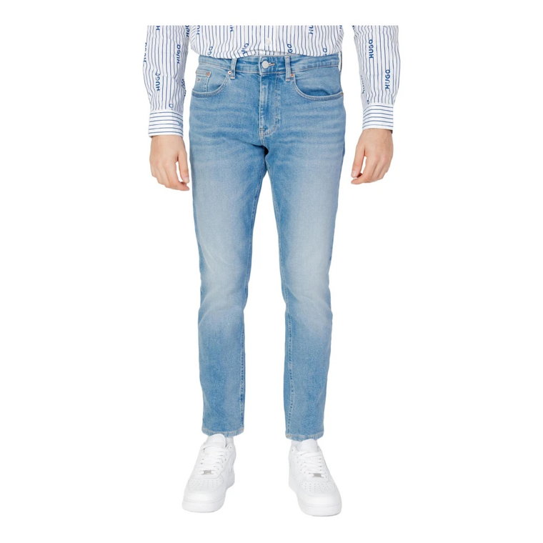 Niebieskie Spodnie z Efektem Zużycia Mężczyźni Tommy Jeans