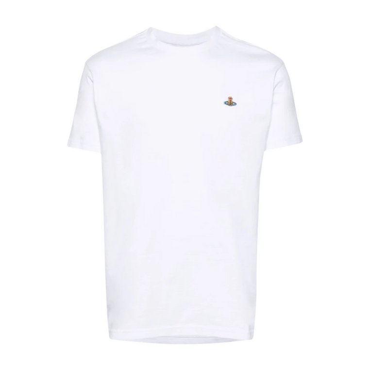 Białe T-shirty i Pola z Logo Orb Vivienne Westwood