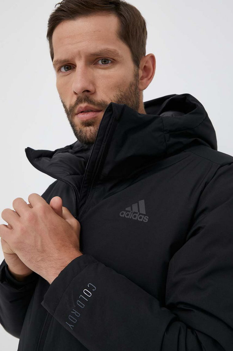 adidas kurtka puchowa męska kolor czarny zimowa HG6017