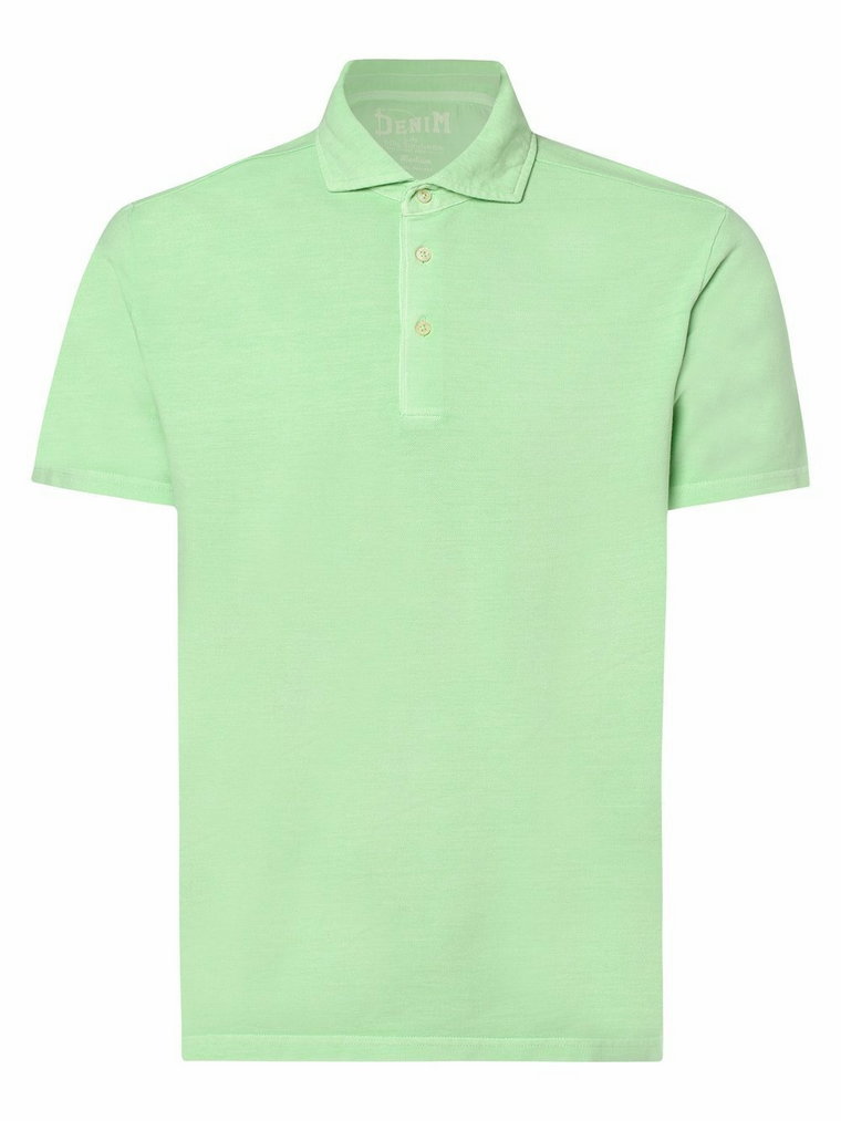 DENIM by Nils Sundström - Męska koszulka polo, zielony