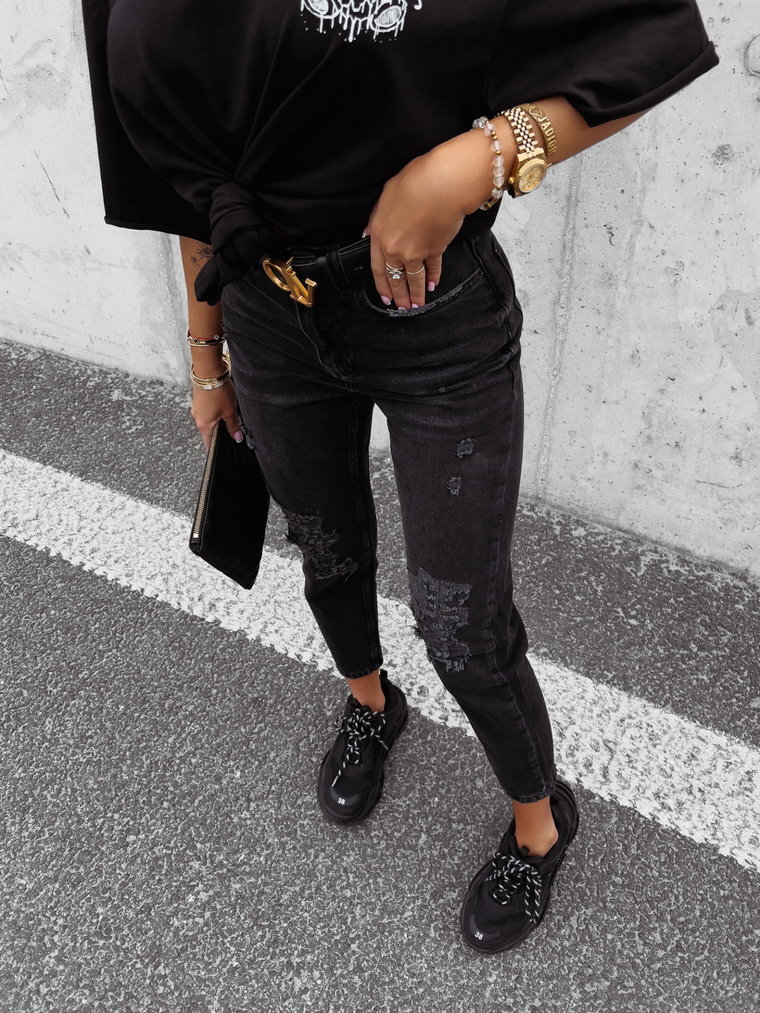 Spodnie jeansowe damskie OLAVOGA VERTI 2023 czarne
