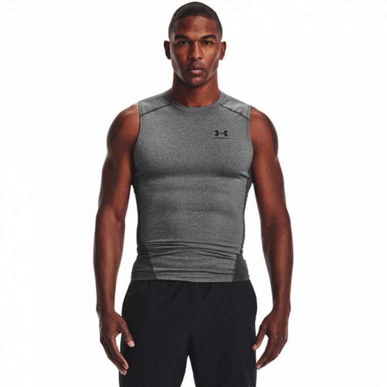 Męski top treningowy UNDER ARMOUR UA HG Armour Comp SL - szary