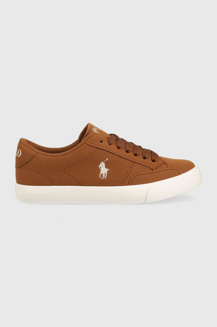 Polo Ralph Lauren sneakersy dziecięce kolor brązowy