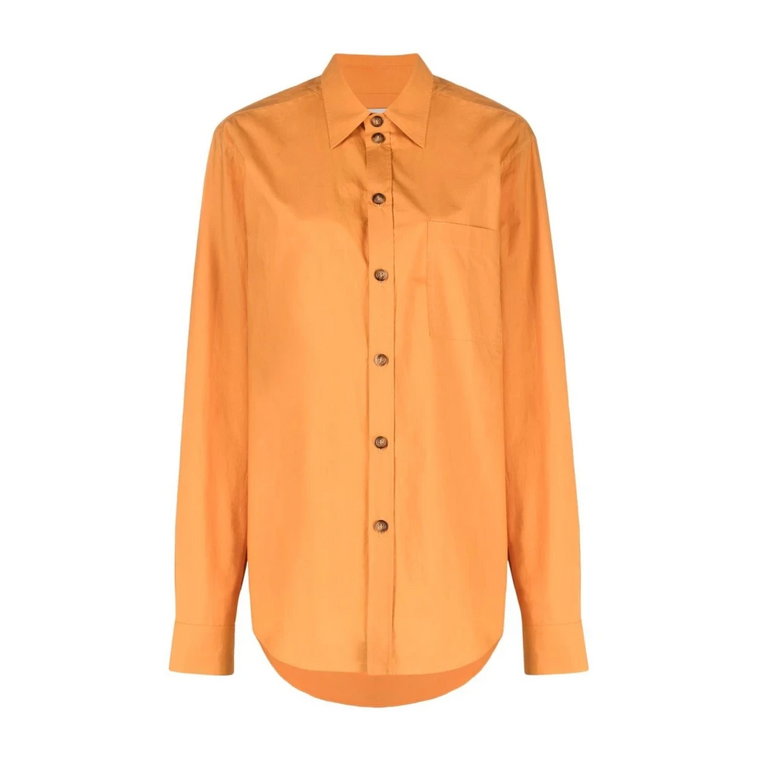 Orange Poplin Oversize koszula Nanushka