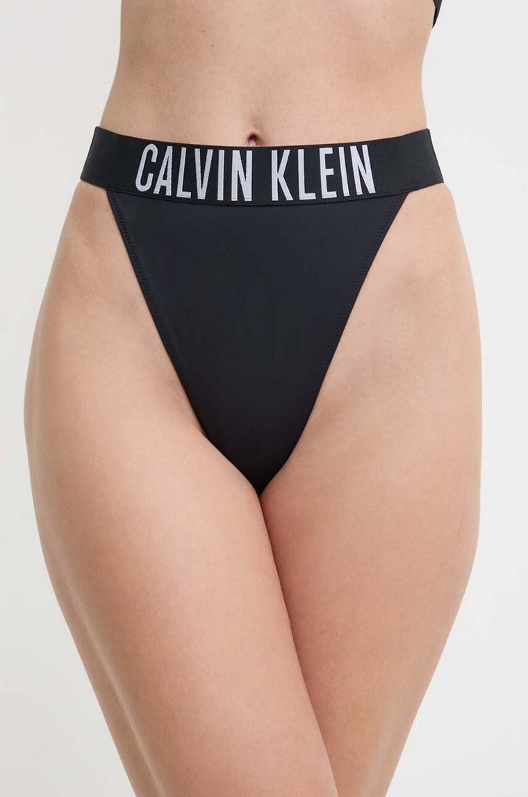 Calvin Klein stringi kąpielowe kolor czarny KW0KW02579