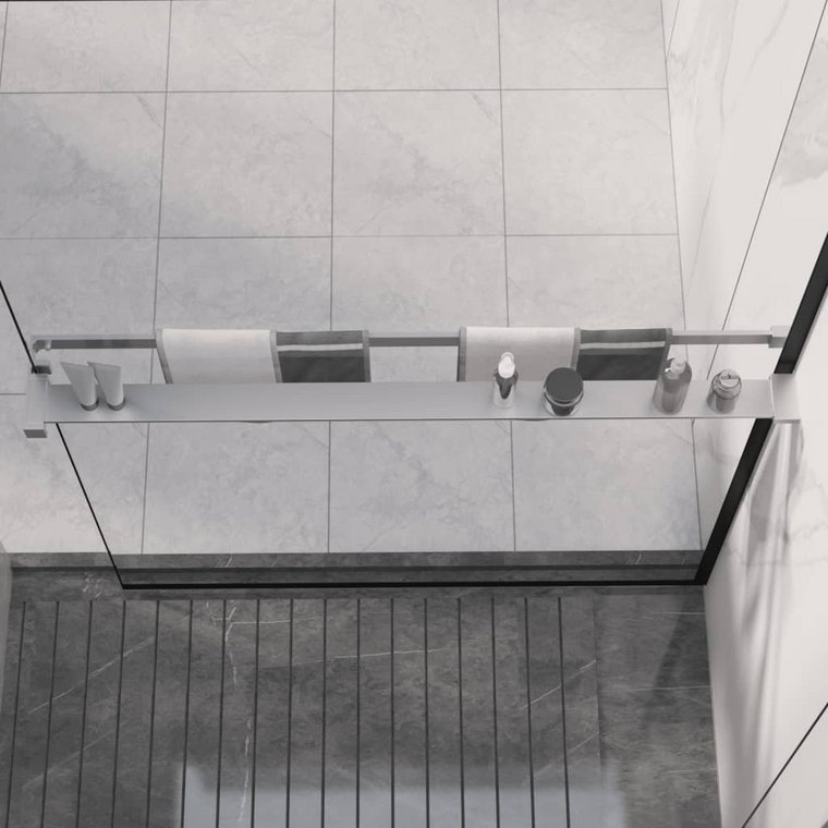 vidaXL Półka ścienna do prysznica typu walk-in, chromowa, 100 cm