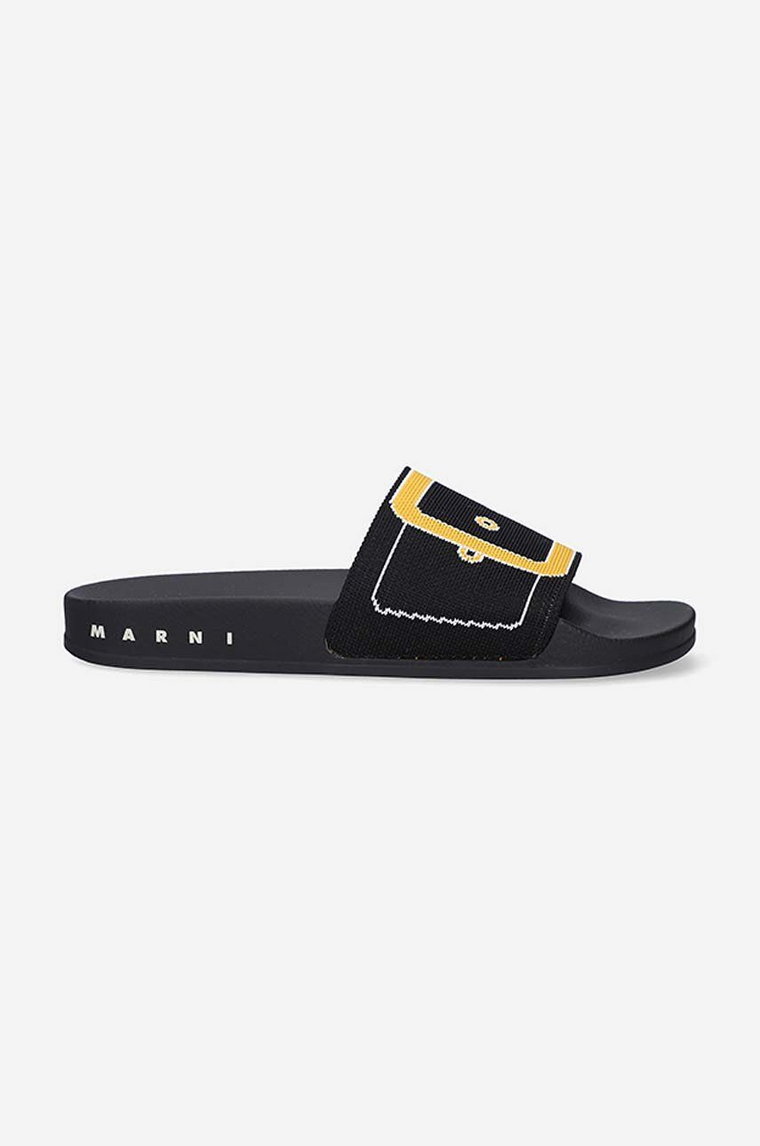 Marni klapki Sandal damskie kolor czarny SAMS015902.P4547.ZO137-CZARNY