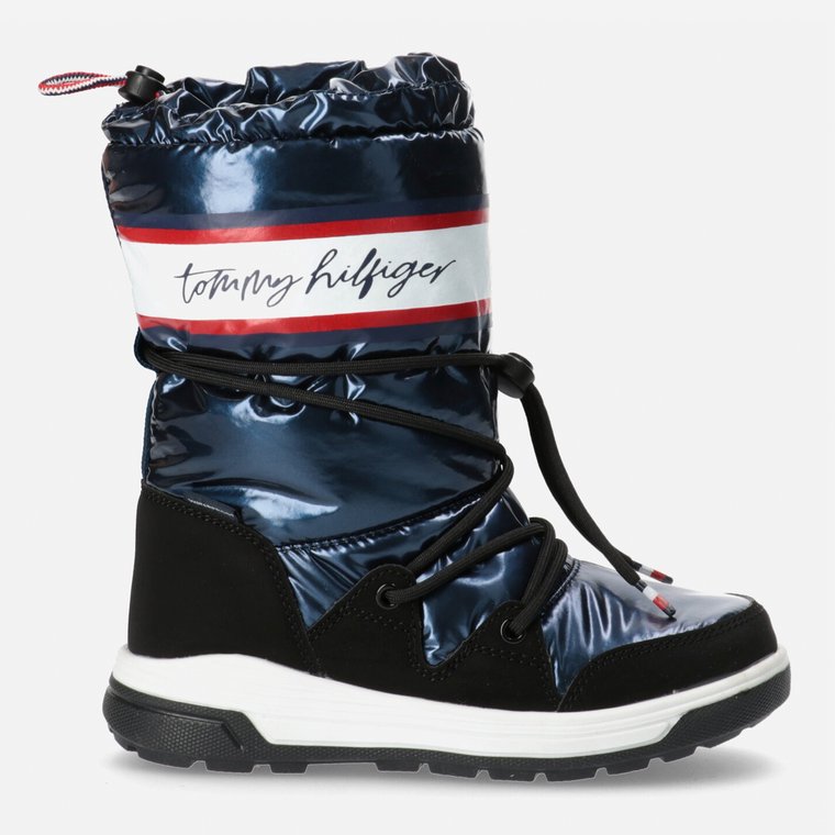 Śniegowce dziewczęce Tommy Hilfiger T3A6-32436-1485800- 31 Niebieskie (8052578027615). Kozaki i śniegowce dziewczęce