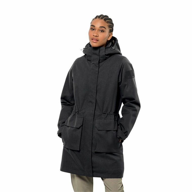 Damska parka Jack Wolfskin FIERCE WIND PARKA W black - XXL