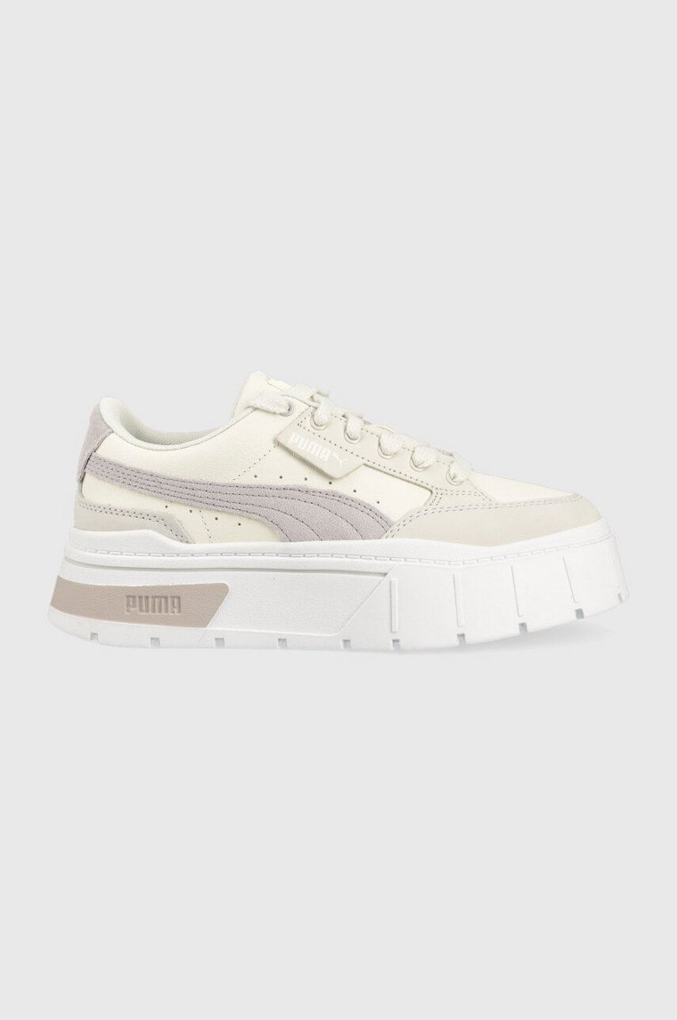 Puma sneakersy skórzane  Mayze Stack Luxe Wns kolor beżowy 389853-05