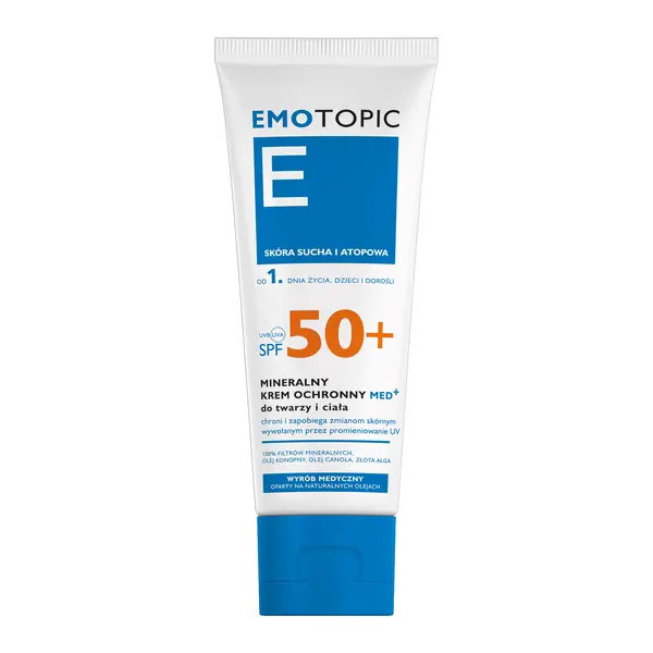 Emotopic SPF50+ Dermoochronny krem mineralny do twarzy i ciała