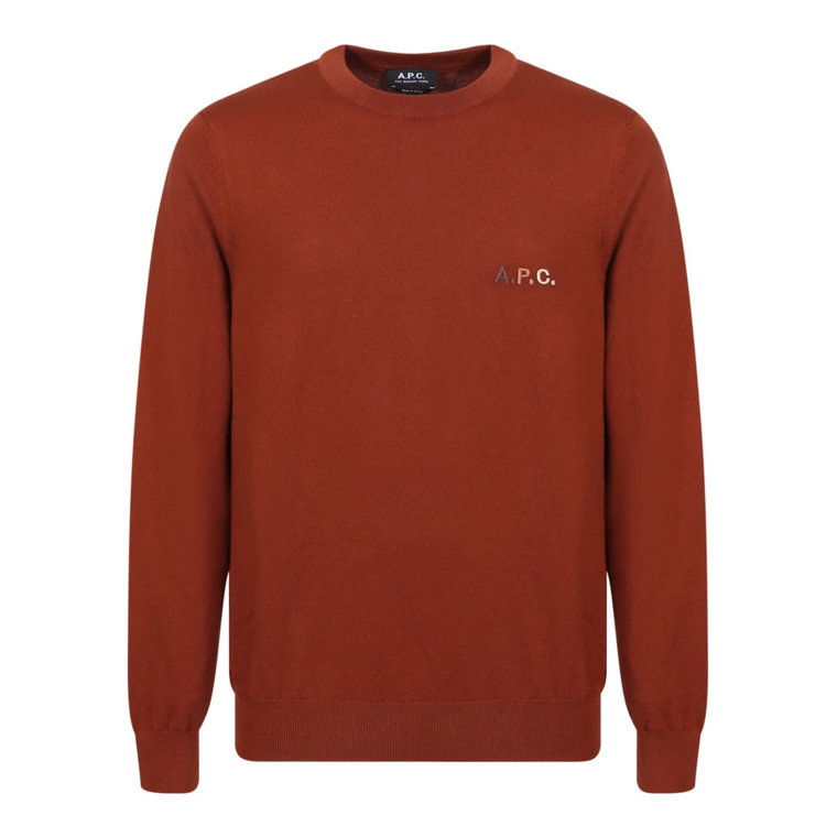 Minimalistyczny Sweter Bordeaux dla Mężczyzn A.p.c.