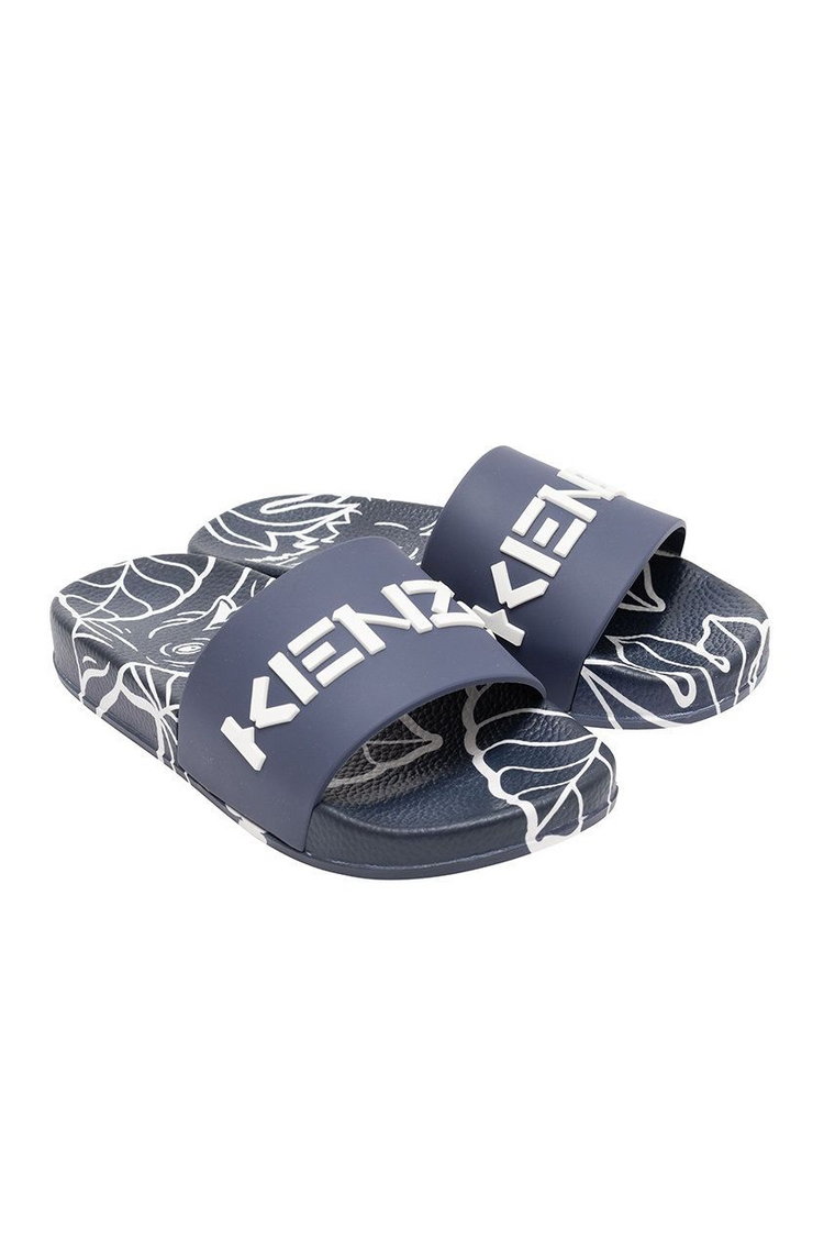 Kenzo Kids klapki dziecięce kolor granatowy