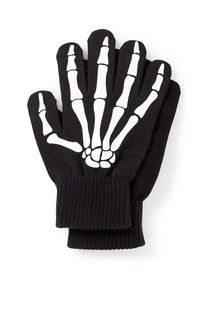C&A Rękawiczki-świecące w ciemności, Czarny, Rozmiar: 158-176