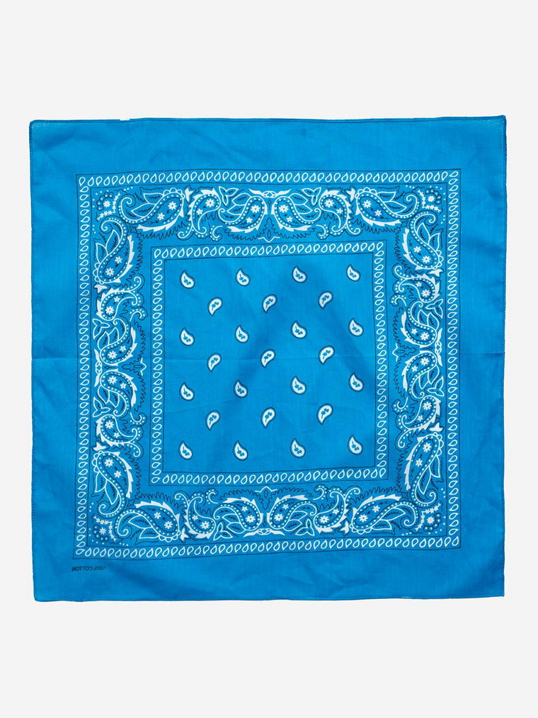 Bandana Royal Blue Frame Pattern Niebieska