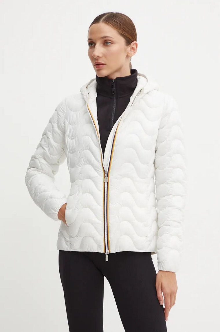 K-Way kurtka LILY QUILTED WARM damska kolor biały przejściowa K5126IW