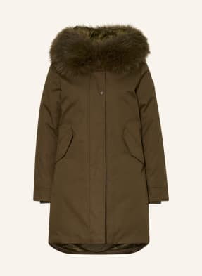 Woolrich Parka Puchowa Z Odpinanym Kapturem gruen