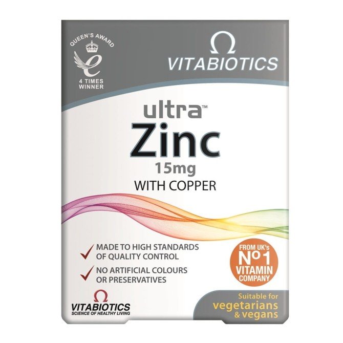 VITABIOTICS Ultra Zinc 15mg suplement diety - 60 tabletek