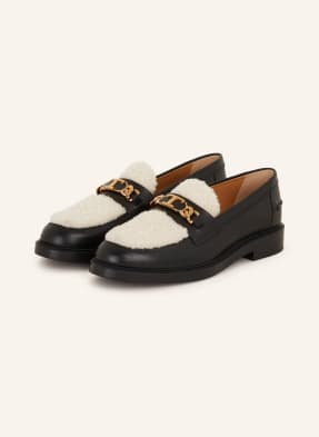 Tod's Loafersy Z Prawdziwym Futrem schwarz