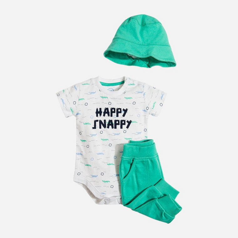 Komplet dziecięcy (body + spodnie + panama) dla noworodków Cool Club CNB1806199-00 62 cm Wielokolorowy (5903272022754). Komplety niemowlęce