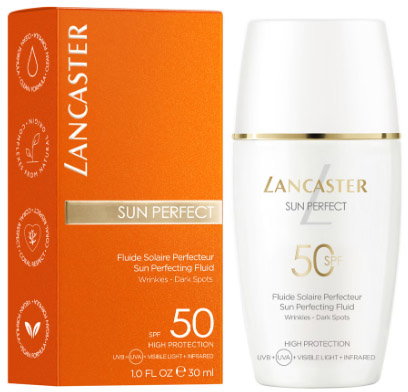 Balsam do ochrony przeciwsłonecznej Lancaster Sun Perfect Sun Perfecting Fluid Wrinkles Dark Spots SPF50 30 ml (3616303450144). Kosmetyki do ochrony przeciwsłonecznej