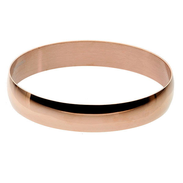 Minimalistyczna bransoleta bangle, różowe złoto