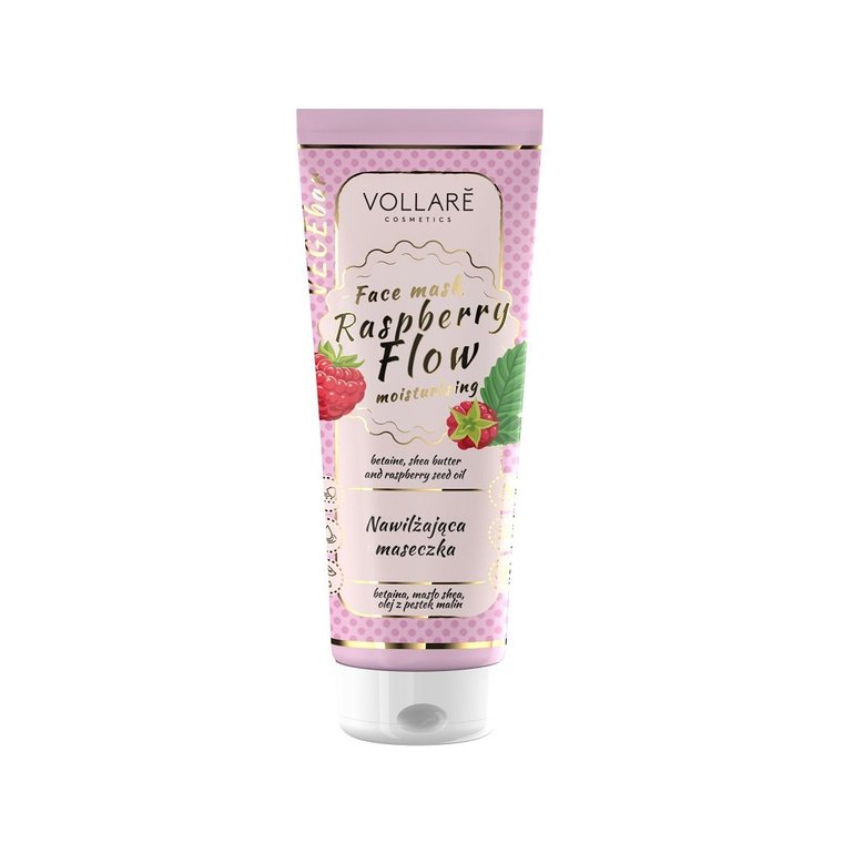 Vollare Vegebar raspberry flow nawilżająca maseczka do twarzy 100ml