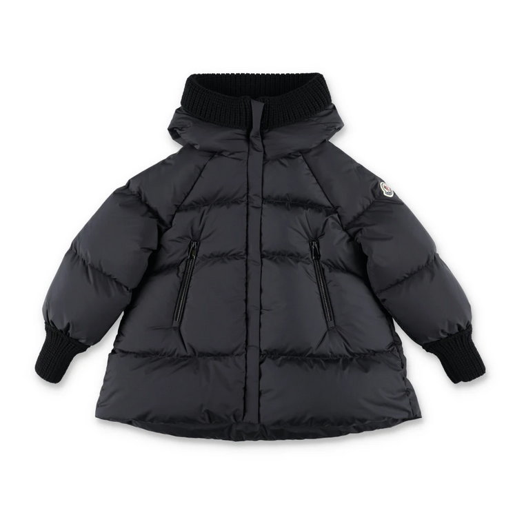 Czarna odzież zewnętrzna kurtka Aw24 Moncler