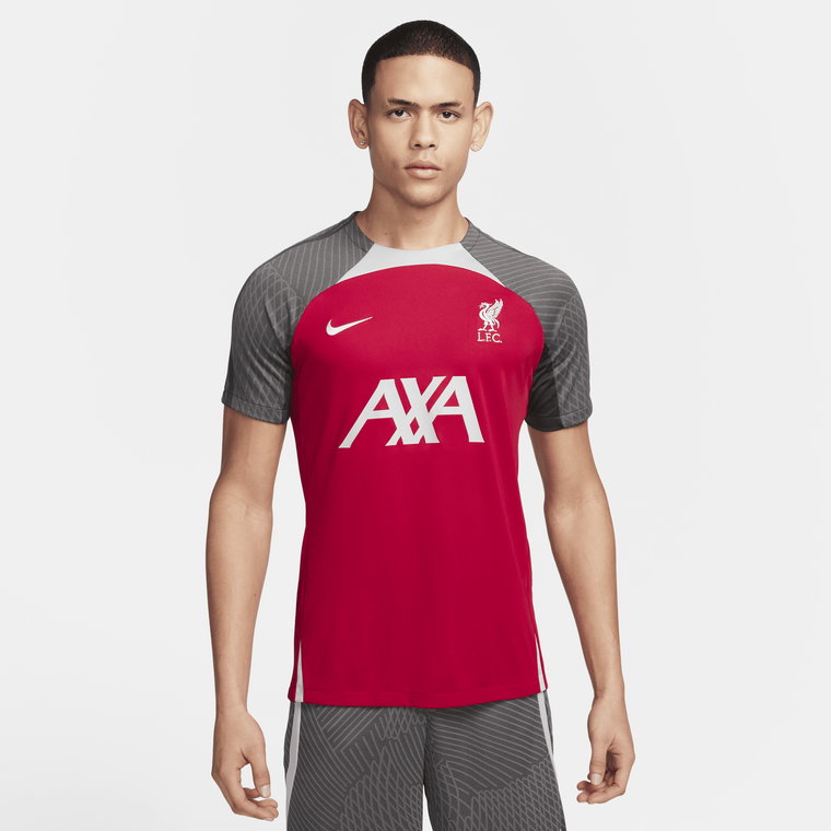 Męska dzianinowa koszulka piłkarska Nike Dri-FIT Liverpool F.C. Strike - Czerwony