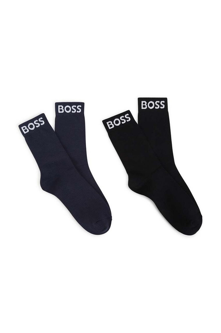 BOSS skarpetki dziecięce 2-pack kolor granatowy