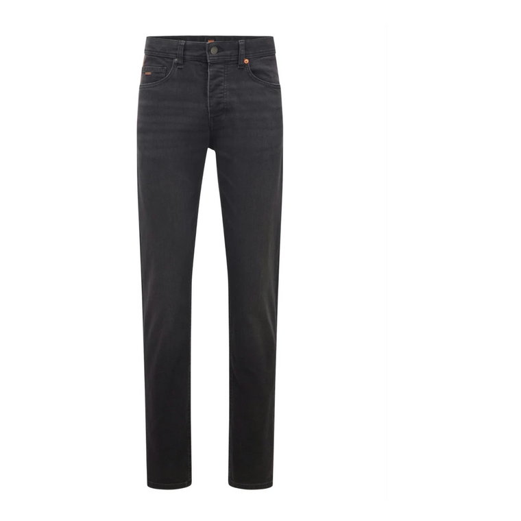 Luźne jeansy Tapered-Fit z autentycznym wyglądem zużycia Hugo Boss