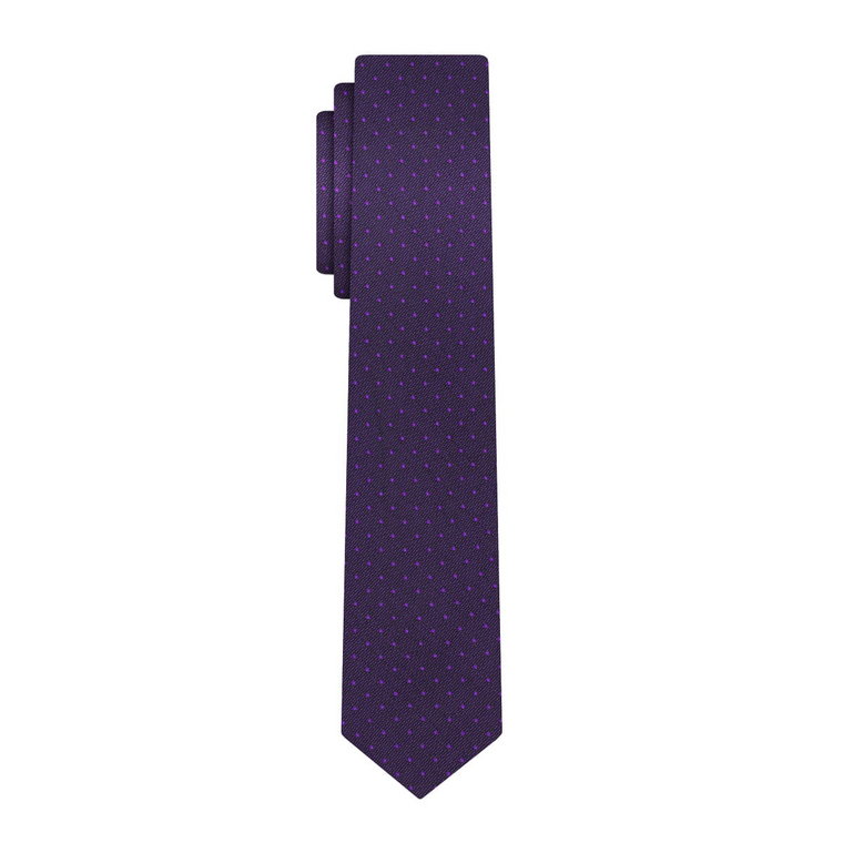 Krawat fioletowy w kropki EM 20