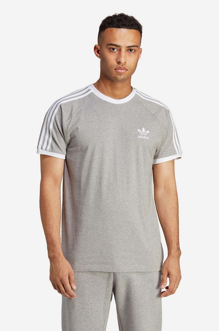 adidas Originals t-shirt bawełniany Adicolor męski kolor szary wzorzysty IA4848